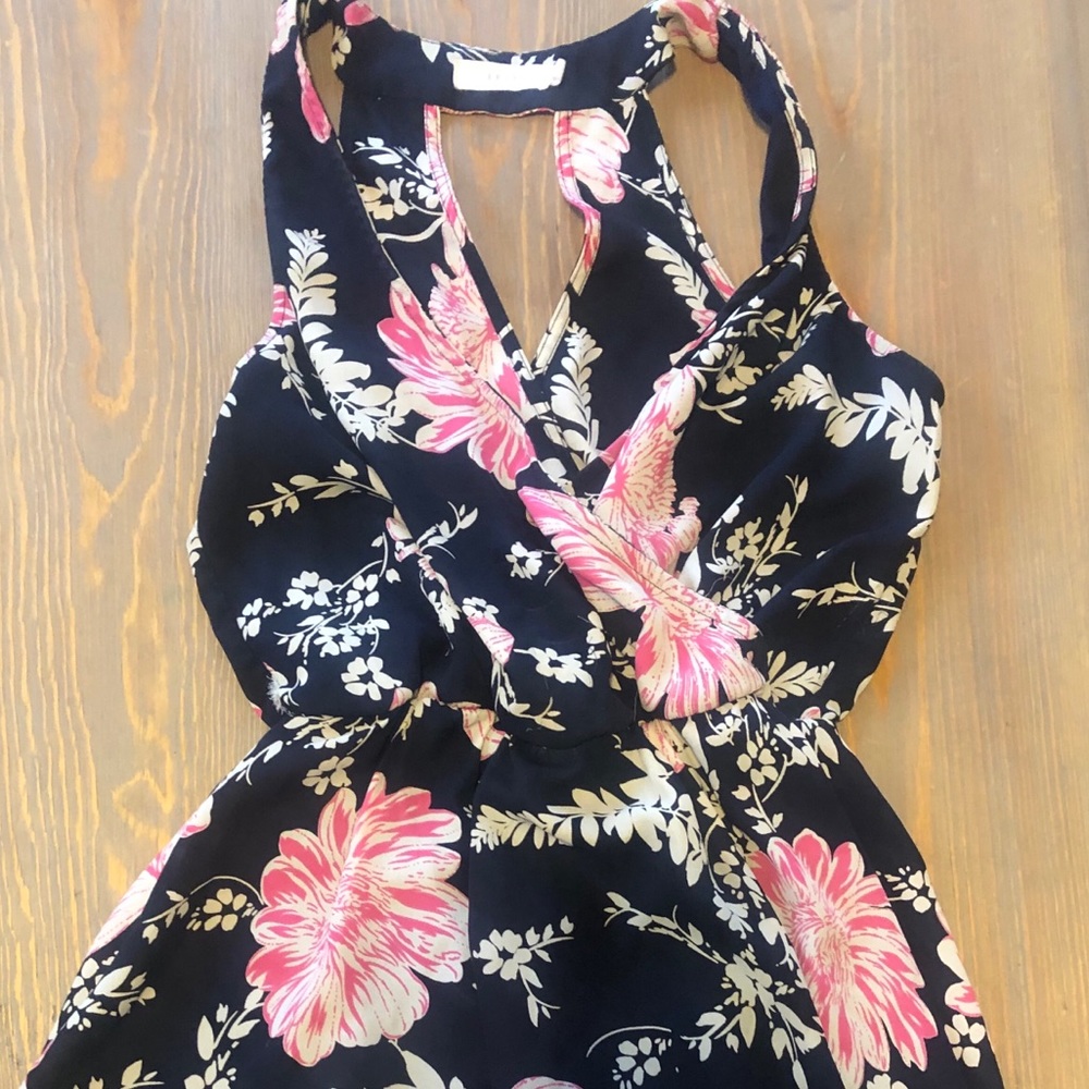 Dark blue floral sundress!